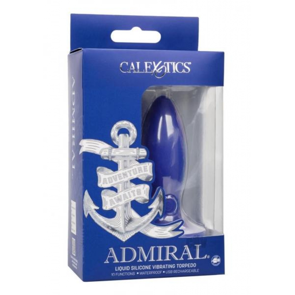 Admiral Liquid Silicone Vibe Torpedo Blu - Anal Plugs