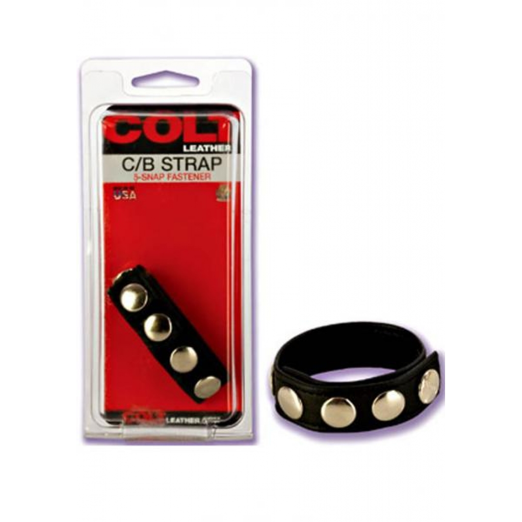 COLT LEATHER COCK & BALLS 5 SNAP FASTENER - Mens Cock & Ball Gear