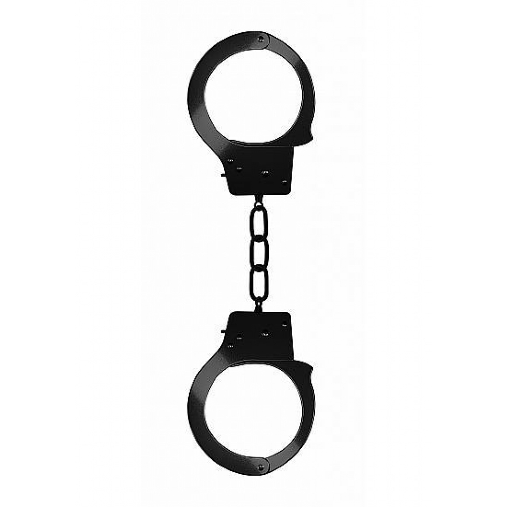 Ouch Beginners Handcuffs Metal Black - Handcuffs