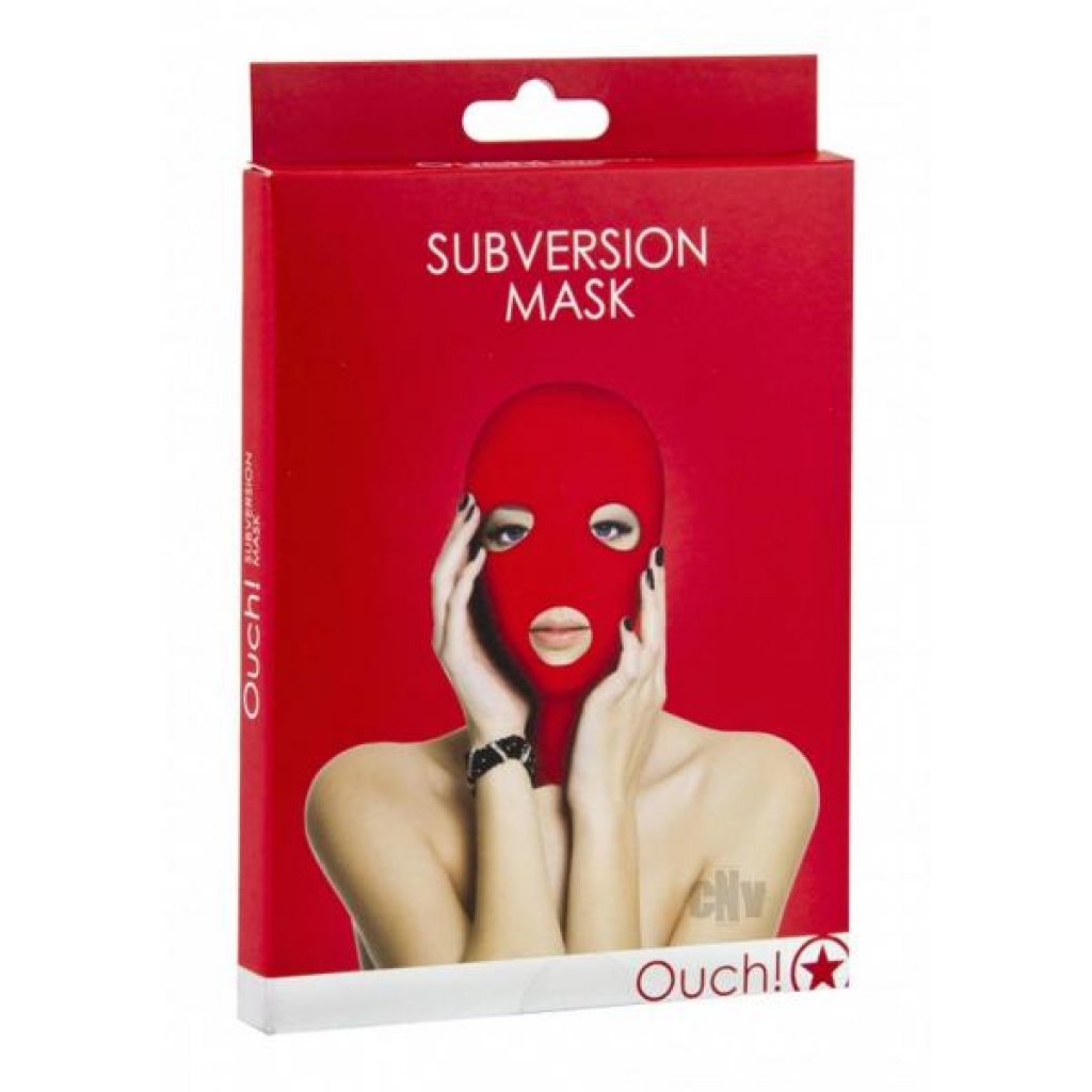 Ouch Subversion Mask Red - Hoods & Goggles