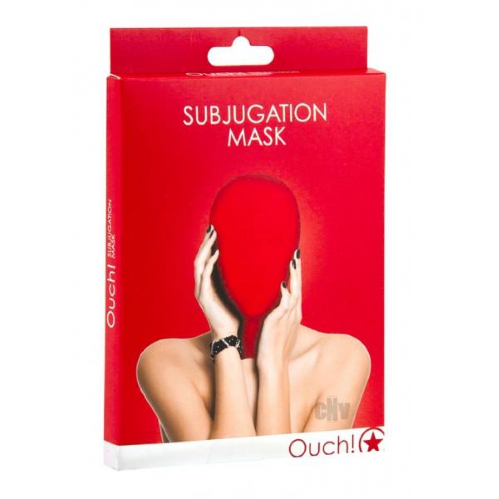 Ouch Subjugation Mask Red - Hoods & Goggles