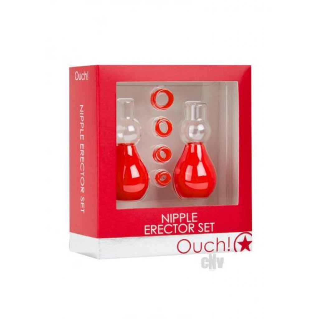 Ouch Nipple Erector Set Red - Nipple Pumps