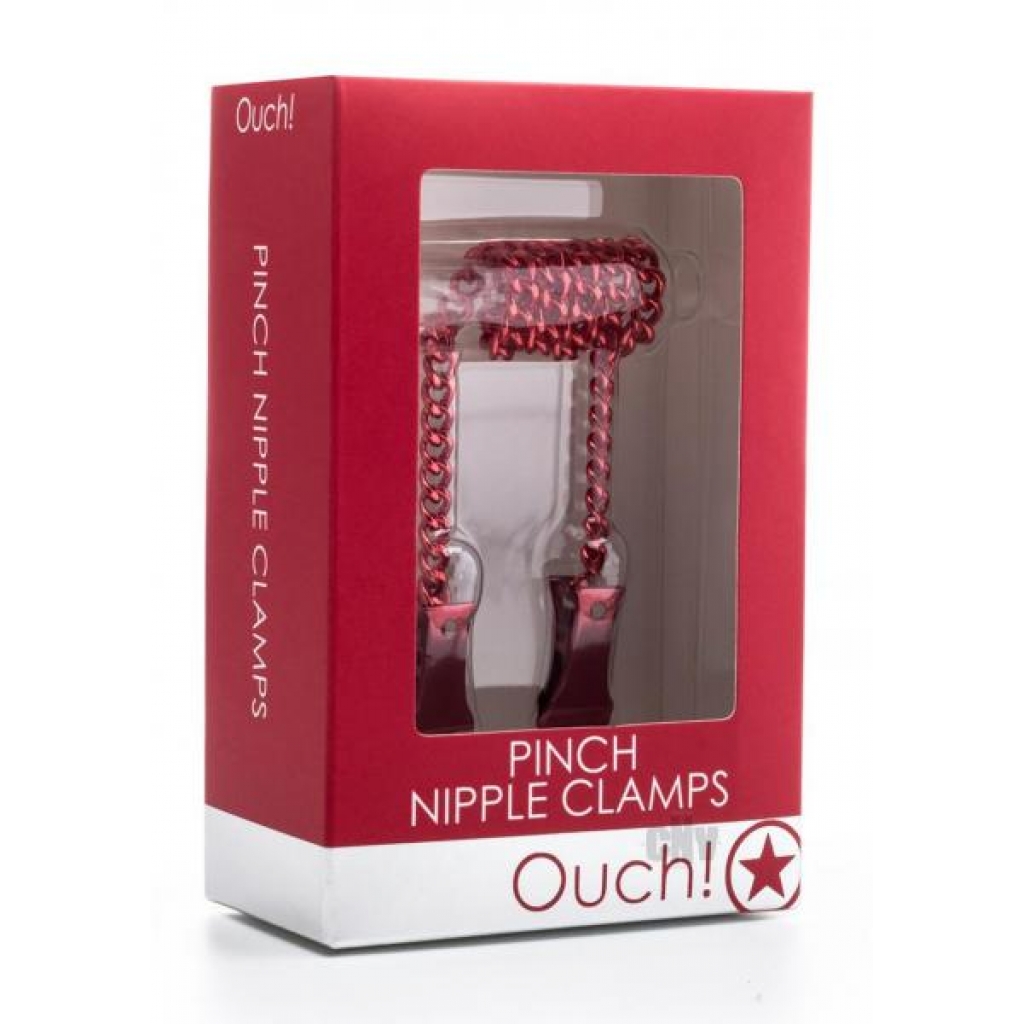 Ouch Pinch Nipple Clamps Red - Nipple Clamps