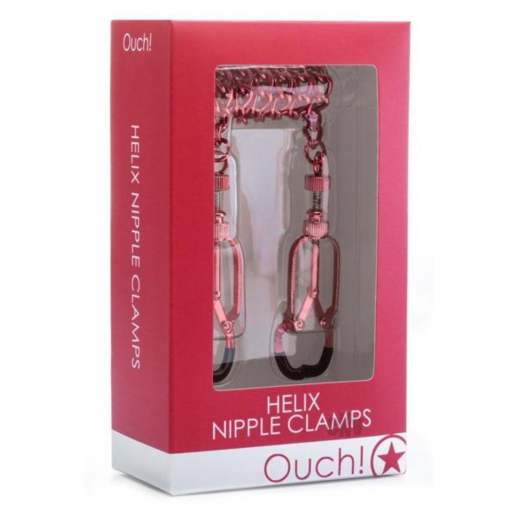 Ouch Helix Nipple Clamps Red - Nipple Clamps