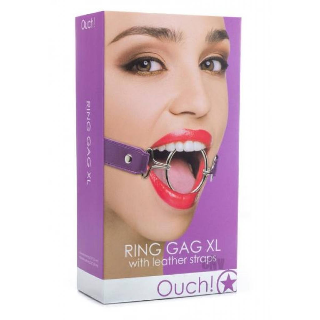 Ouch XL Ring Gag in Purple