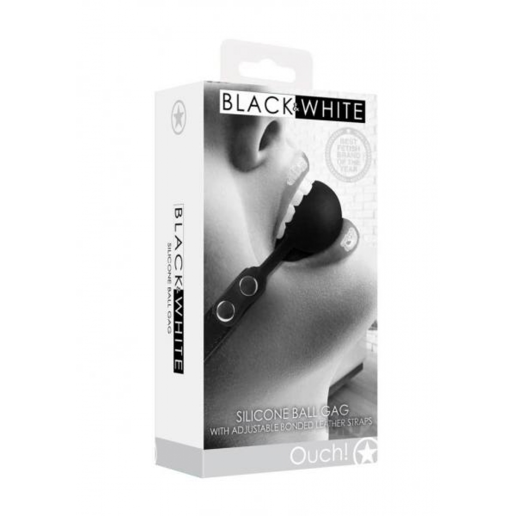 Ouch Silicone Ball Gag Black - Ball Gags