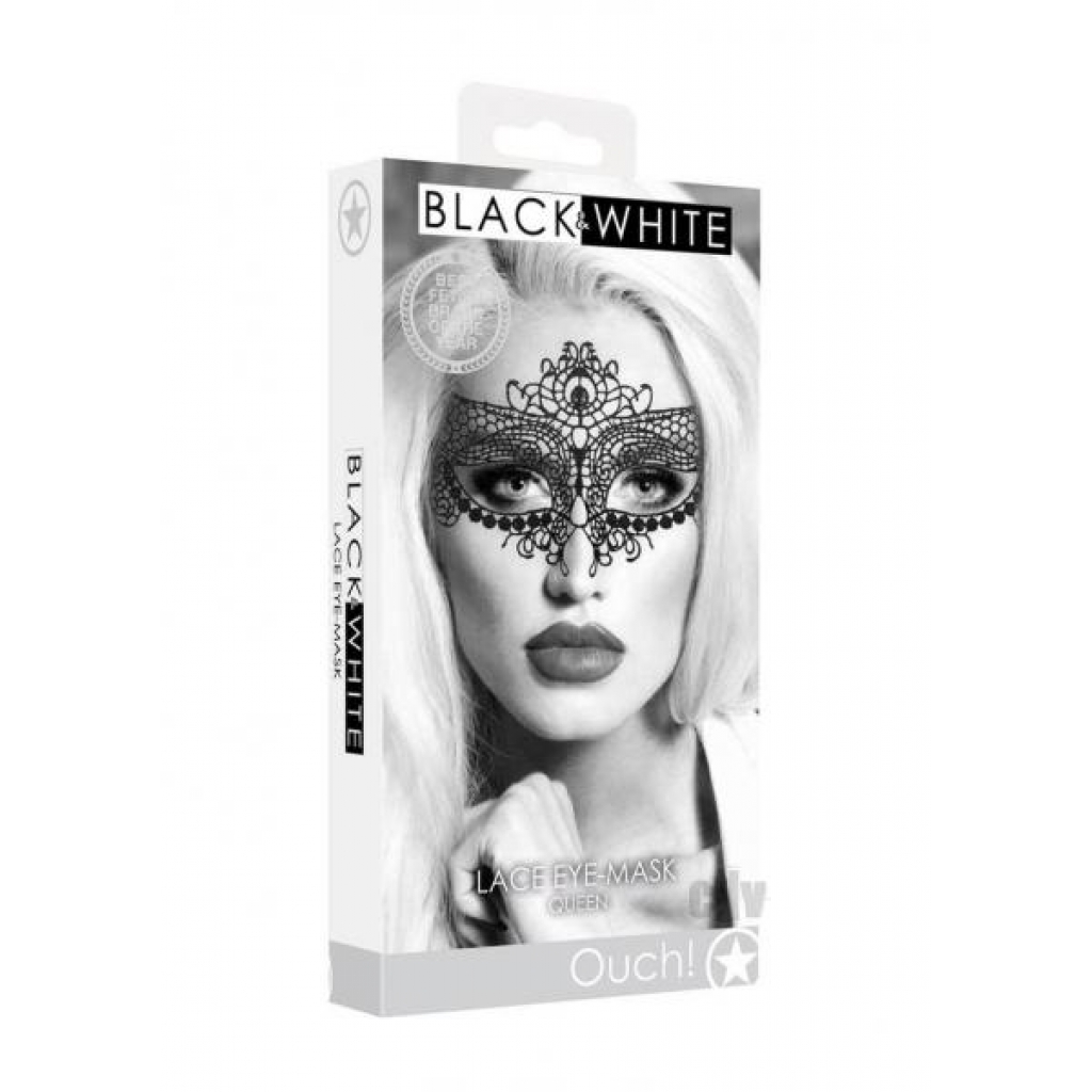 Ouch! Lace Eye Mask - Queen Black