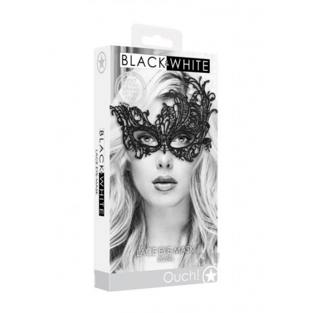 Ouch Lace Eye Mask Royal Black - Sexy Costume Accessories