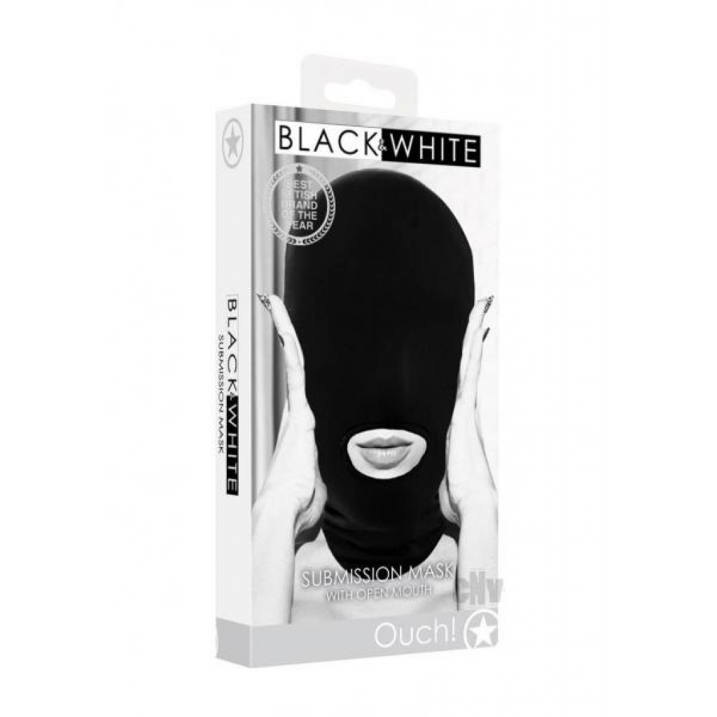 Ouch Submission Mask Open Mouth Blk - Hoods & Goggles