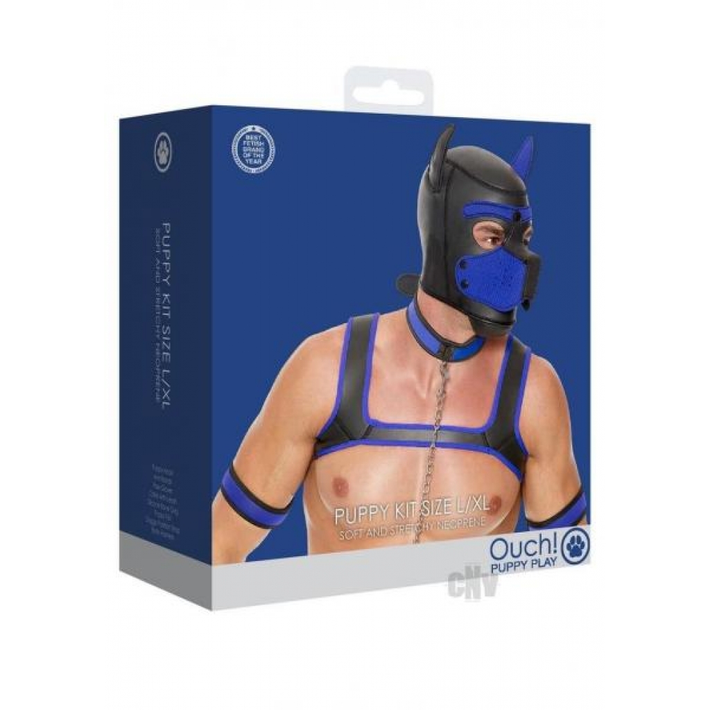 Ouch Neoprene Puppy Kit L/xl Blue - Hoods & Goggles