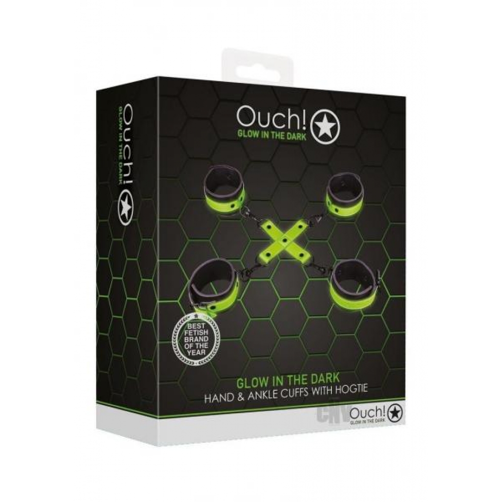 Ouch Hand Ankle Cuff Hogtie - Glow in the Dark