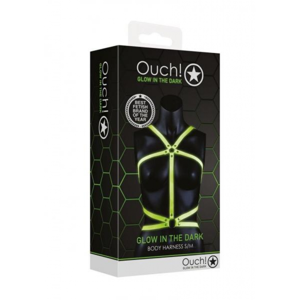 Ouch Body Harness Gitd S/m - Harnesses