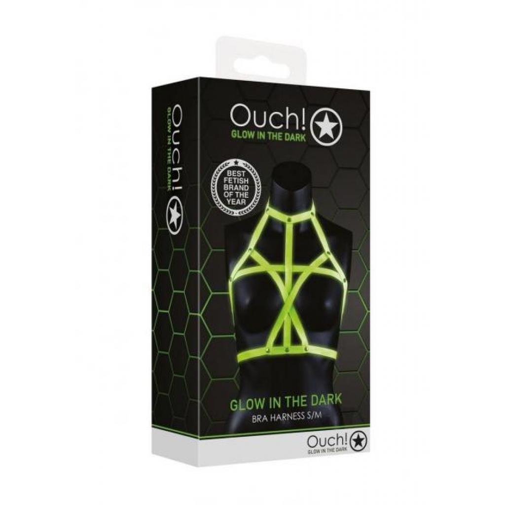 Ouch Bra Harness Gitd S/m - Fetish Clothing