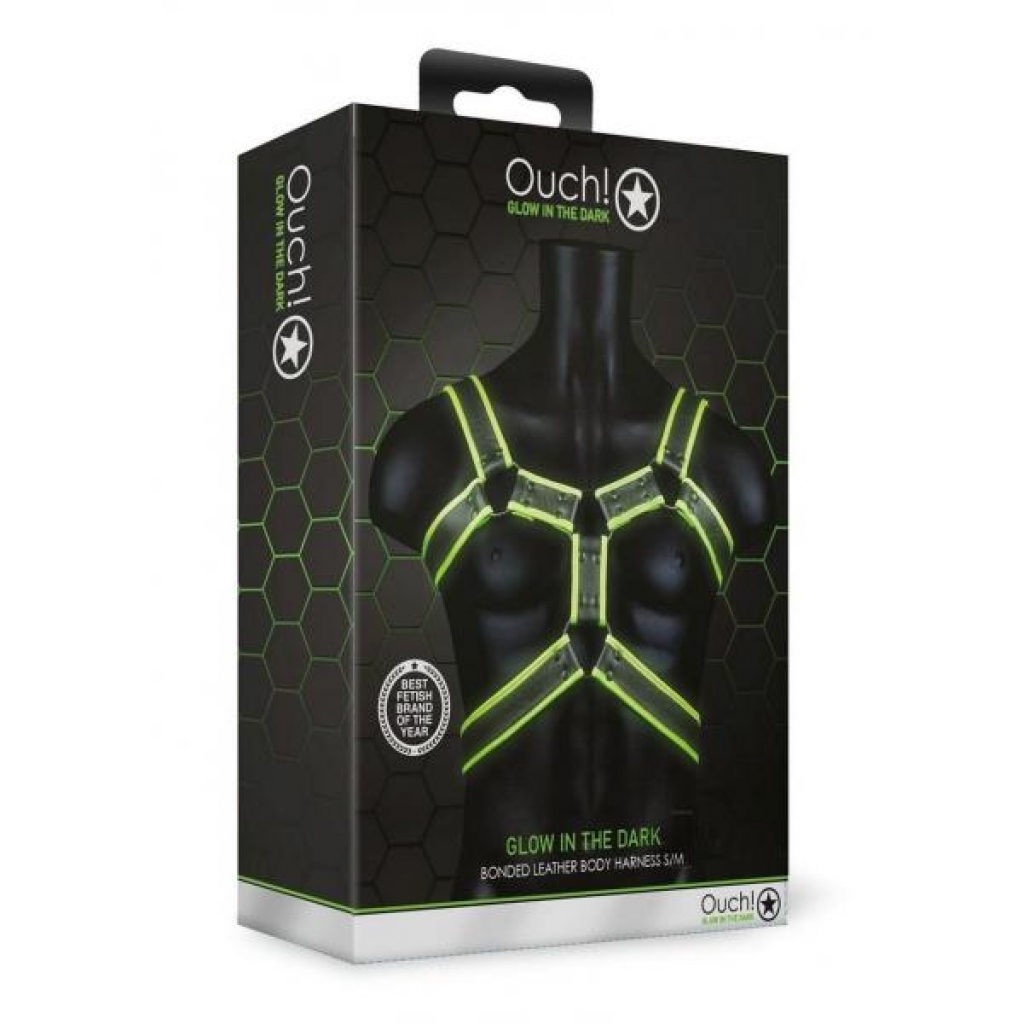 Ouch Body Harness Gitd S/m - Harnesses