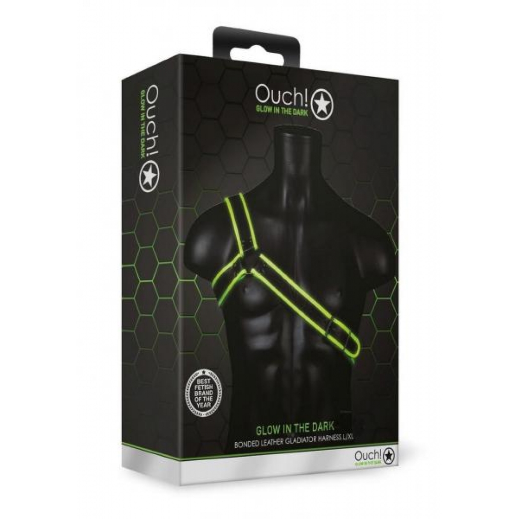 Ouch Gladiator Harness L/xl Gitd - Fetish Clothing