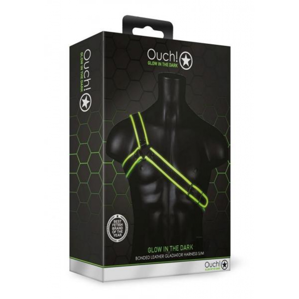 Ouch Gladiator Harness S/m Gitd - Harnesses