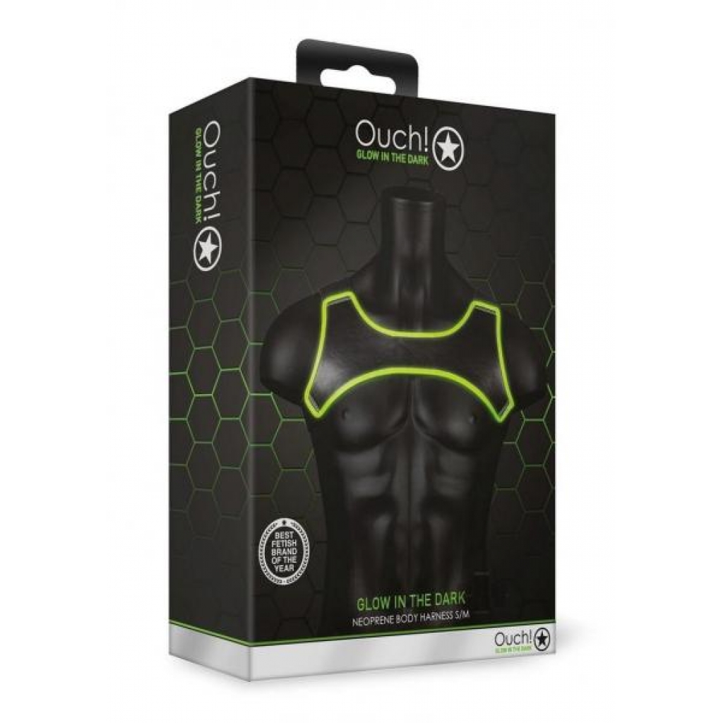 Ouch Neoprene Harness S/m Gitd - Harnesses