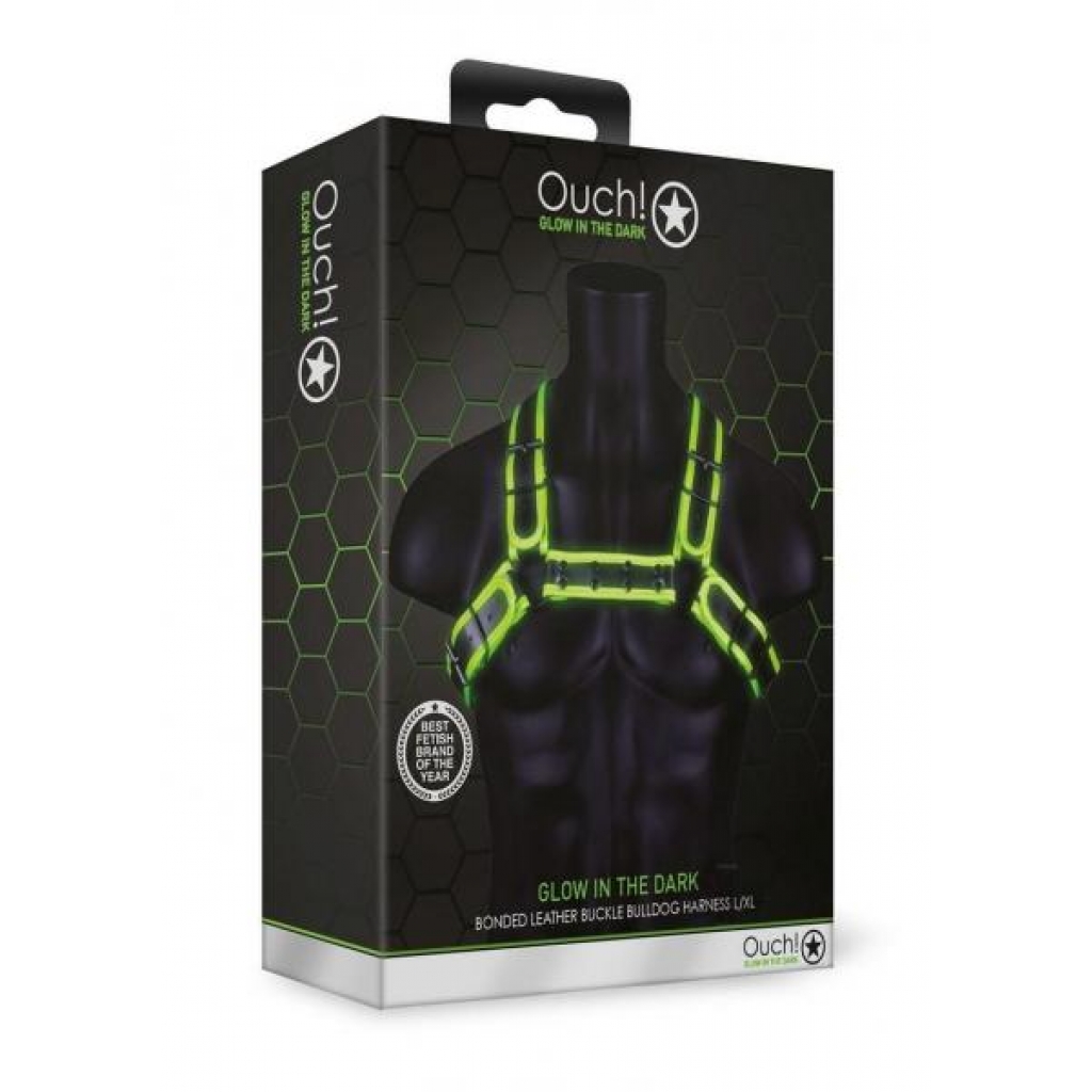 Ouch Buckle Bulldog Harness L/xl Gitd - Harnesses