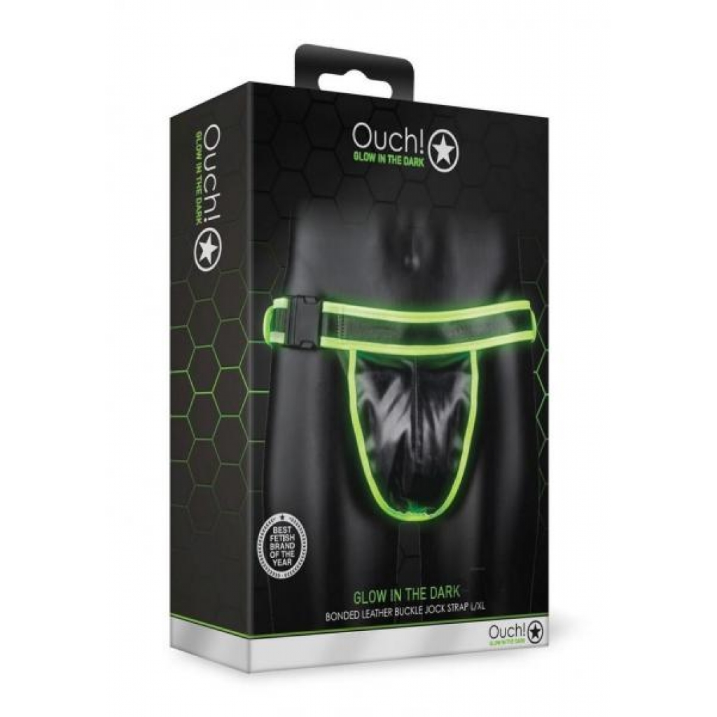 Ouch Buckle Jock Strap Gitd L/xl - Fetish Clothing