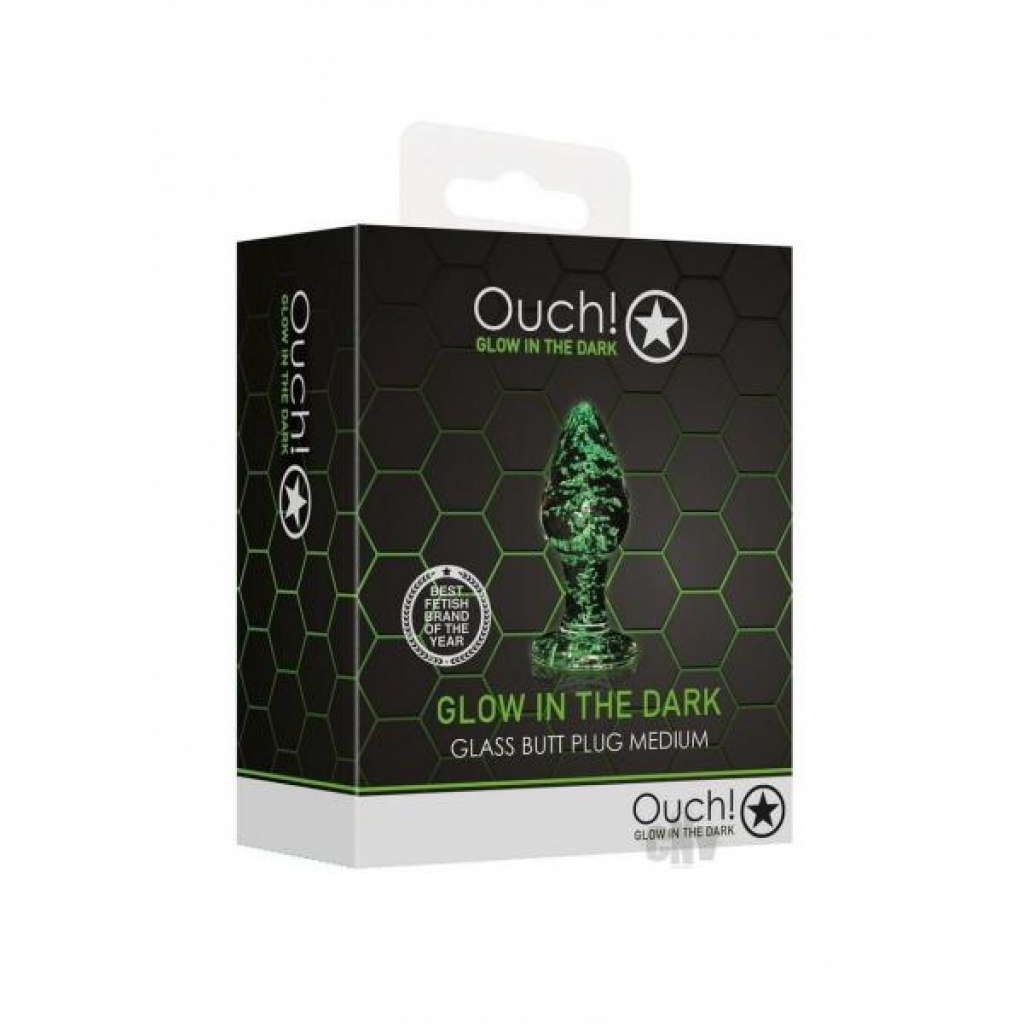 Ouch Glass Butt Plug Gitd Md - Anal Plugs