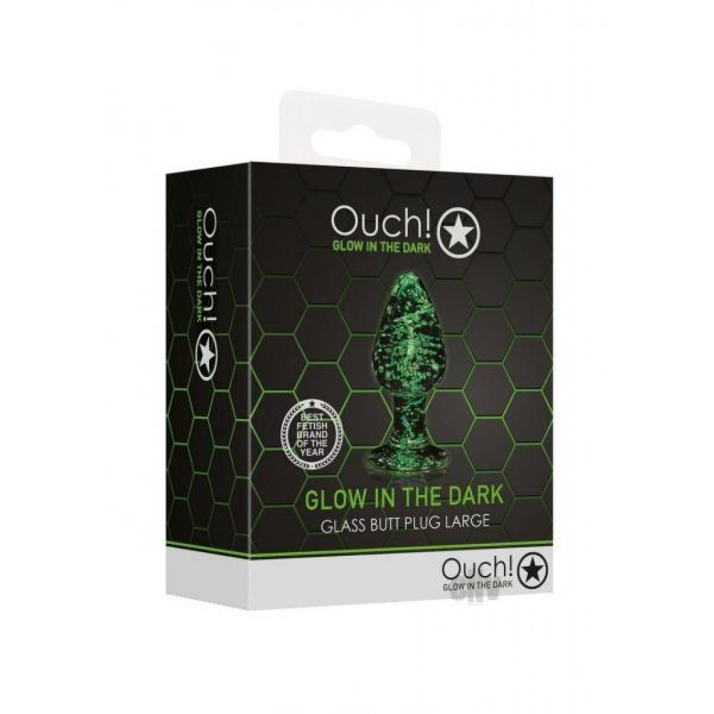 Ouch Glass Butt Plug Gitd Lg - Anal Plugs