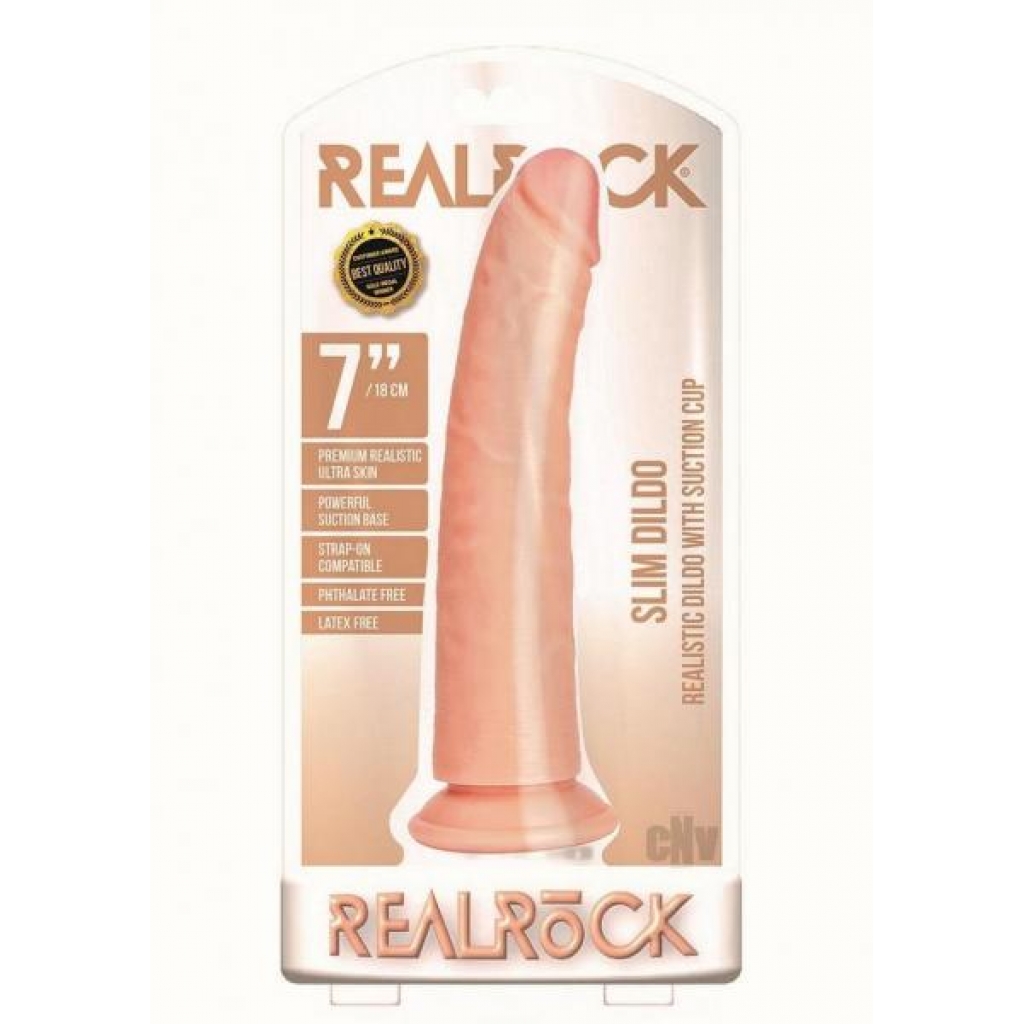 Realrock Slim  7 Vanilla - Realistic Dildos & Dongs