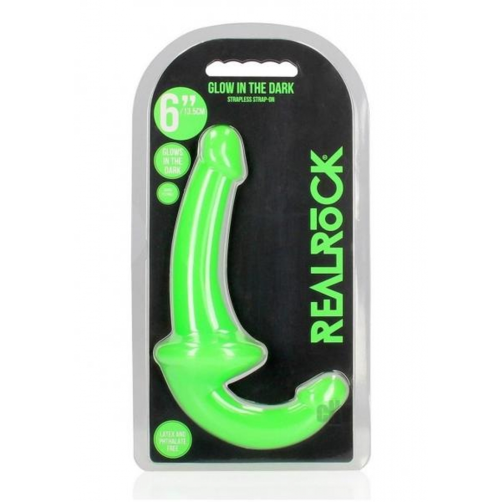 Realrock Strapless Gitd 6 Green - Double Dildos