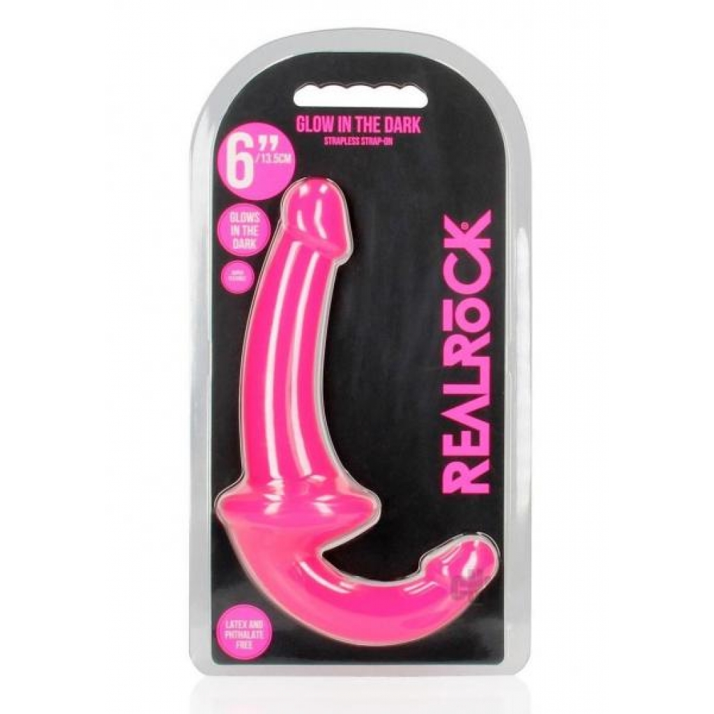 Realrock Strapless Gitd 6 Pink - Double Dildos