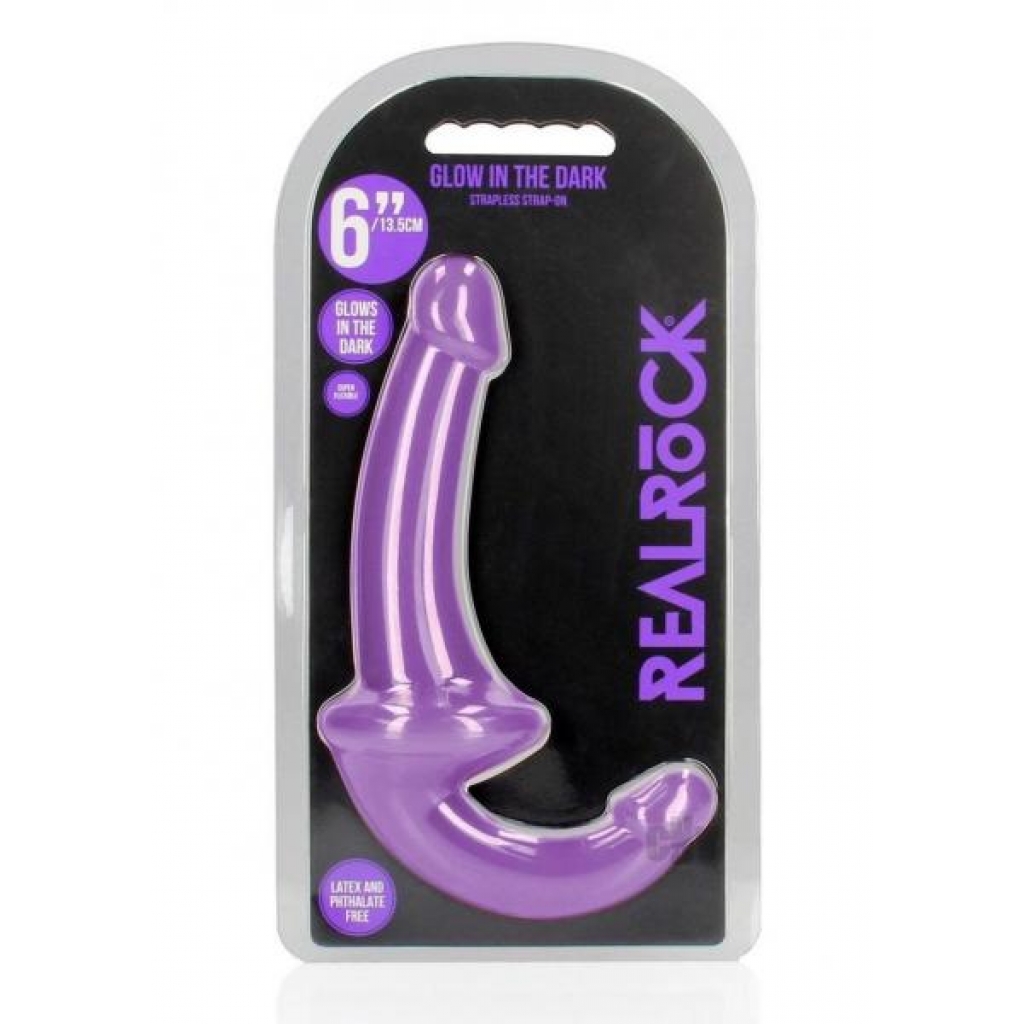 Realrock Strapless Gitd 6 Purple - Double Dildos