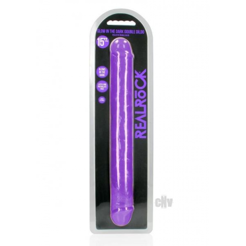 Realrock Dbl Dong Gitd 15 Purple - Double Dildos