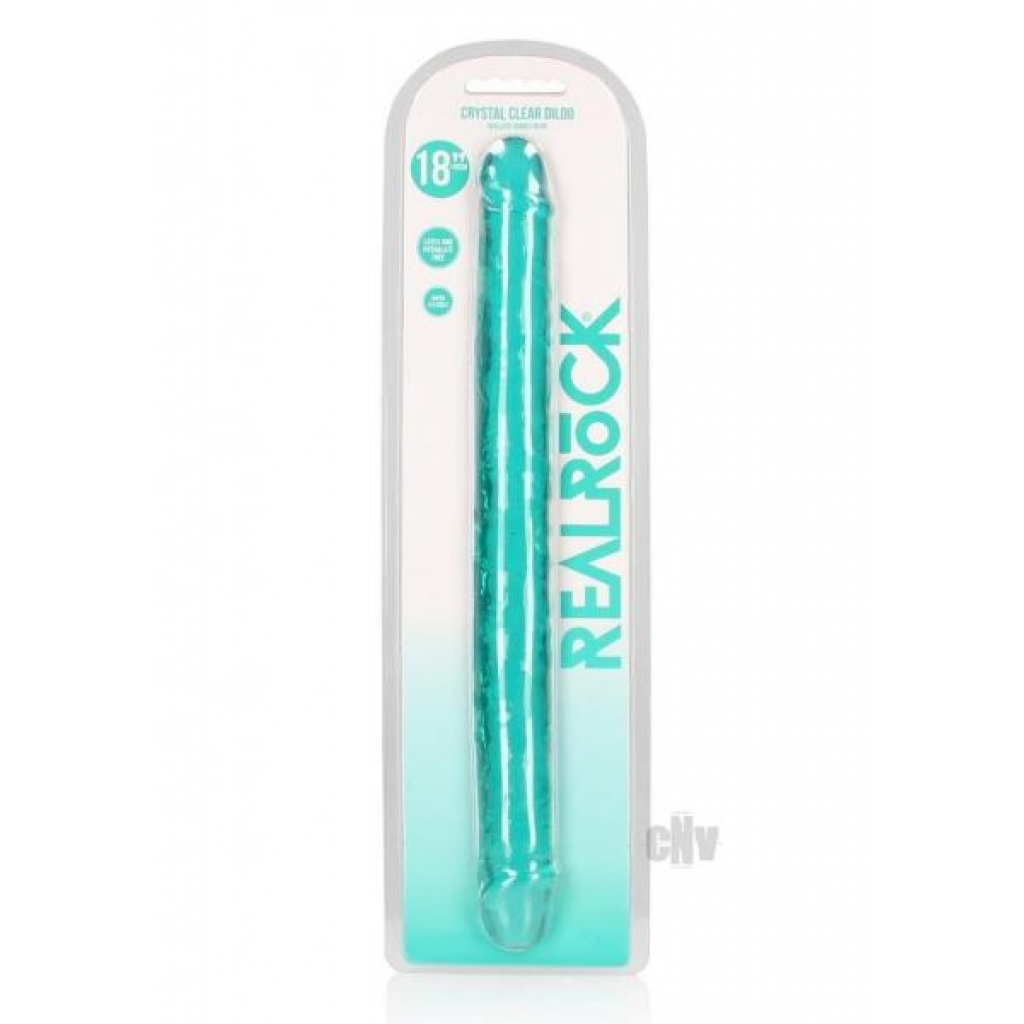 Realrock Crystal Clear Dbl Dong 18 Tur - Double Dildos