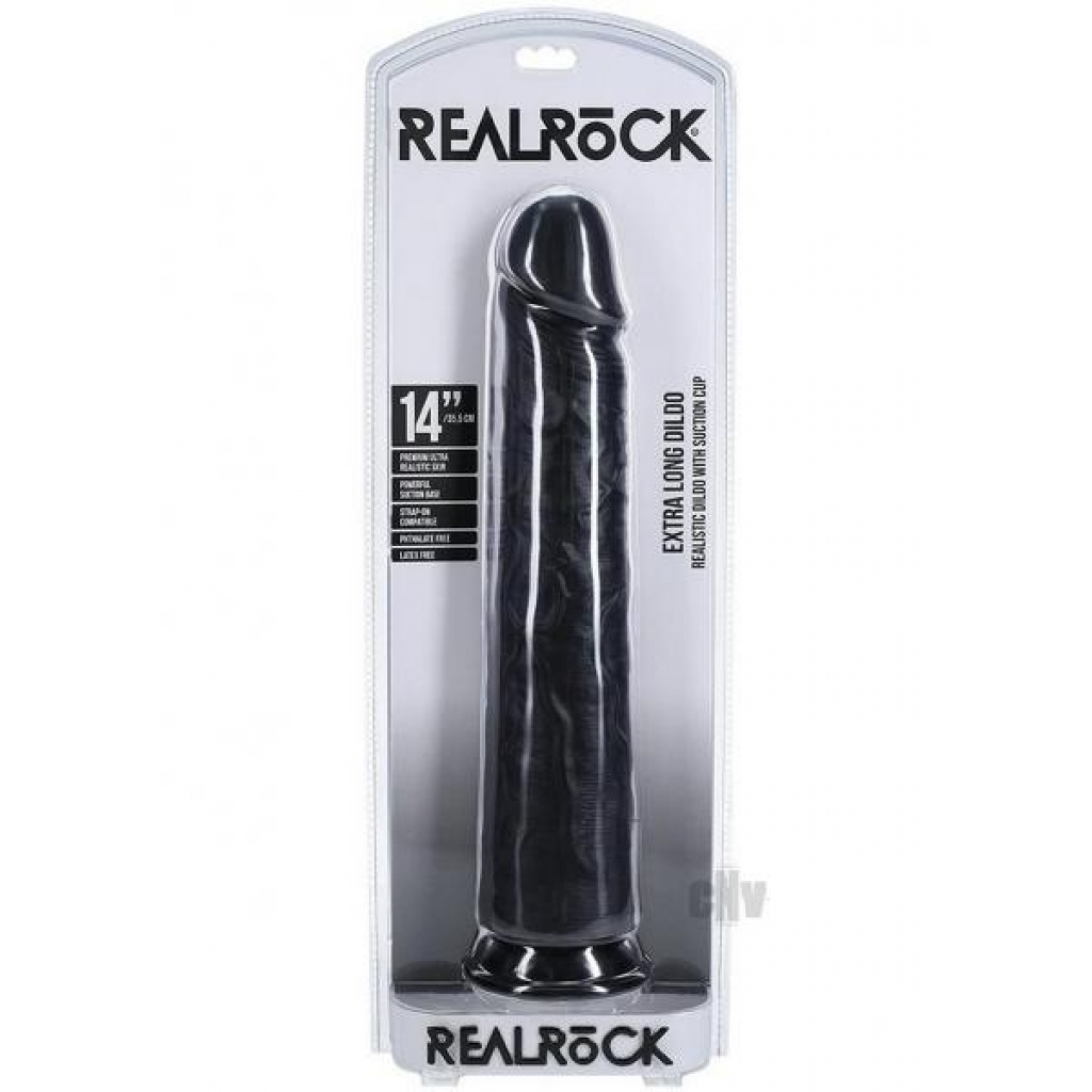 RealRock XL Straight 14 Black Dildo