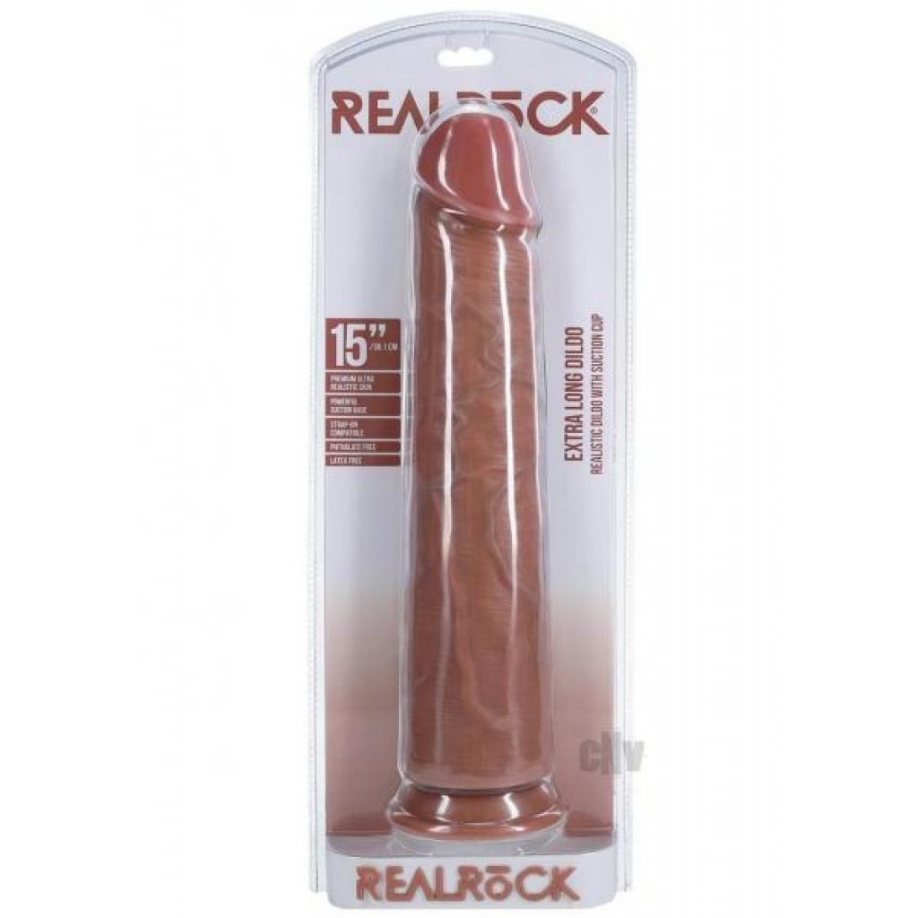 Realrock Xl Straight 15 Tan - Extreme Dildos