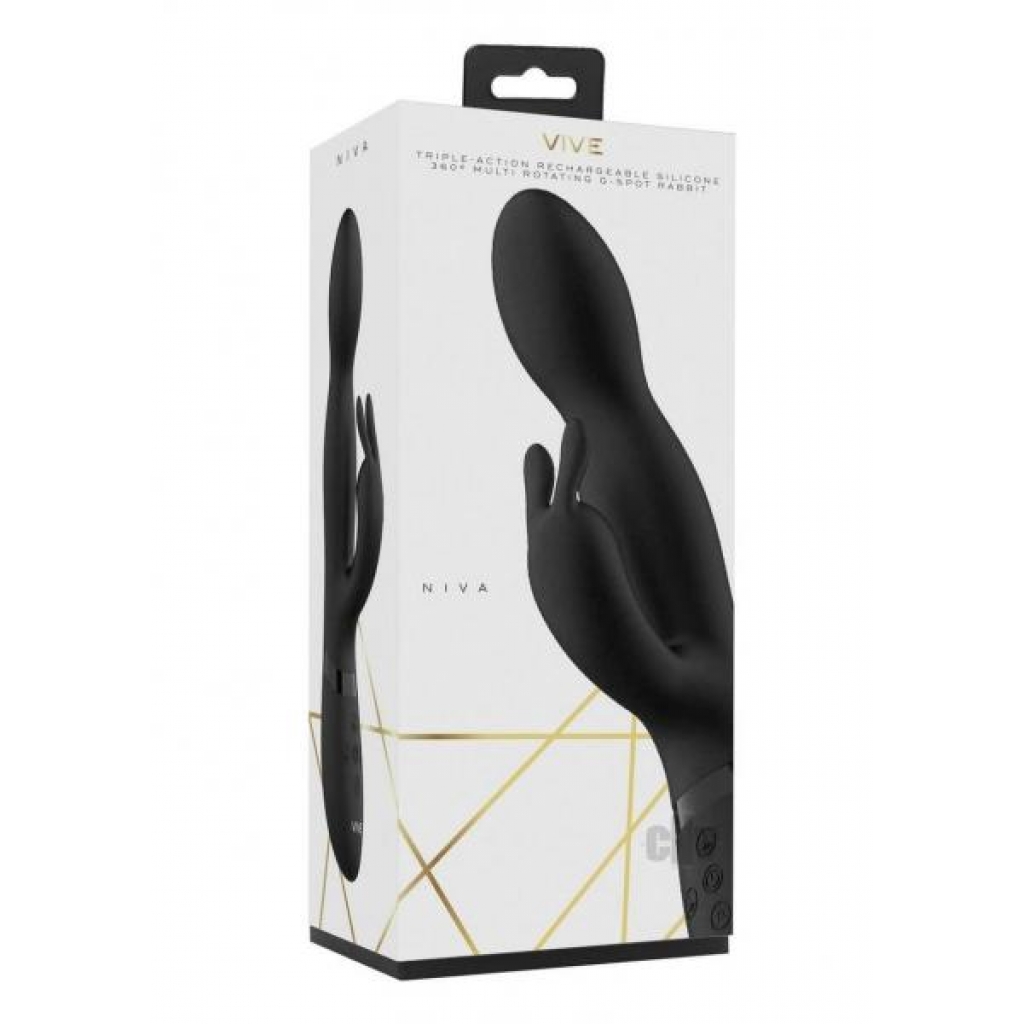 Vive Niva 360 Degrees Rabbit Black - Rabbit Vibrators