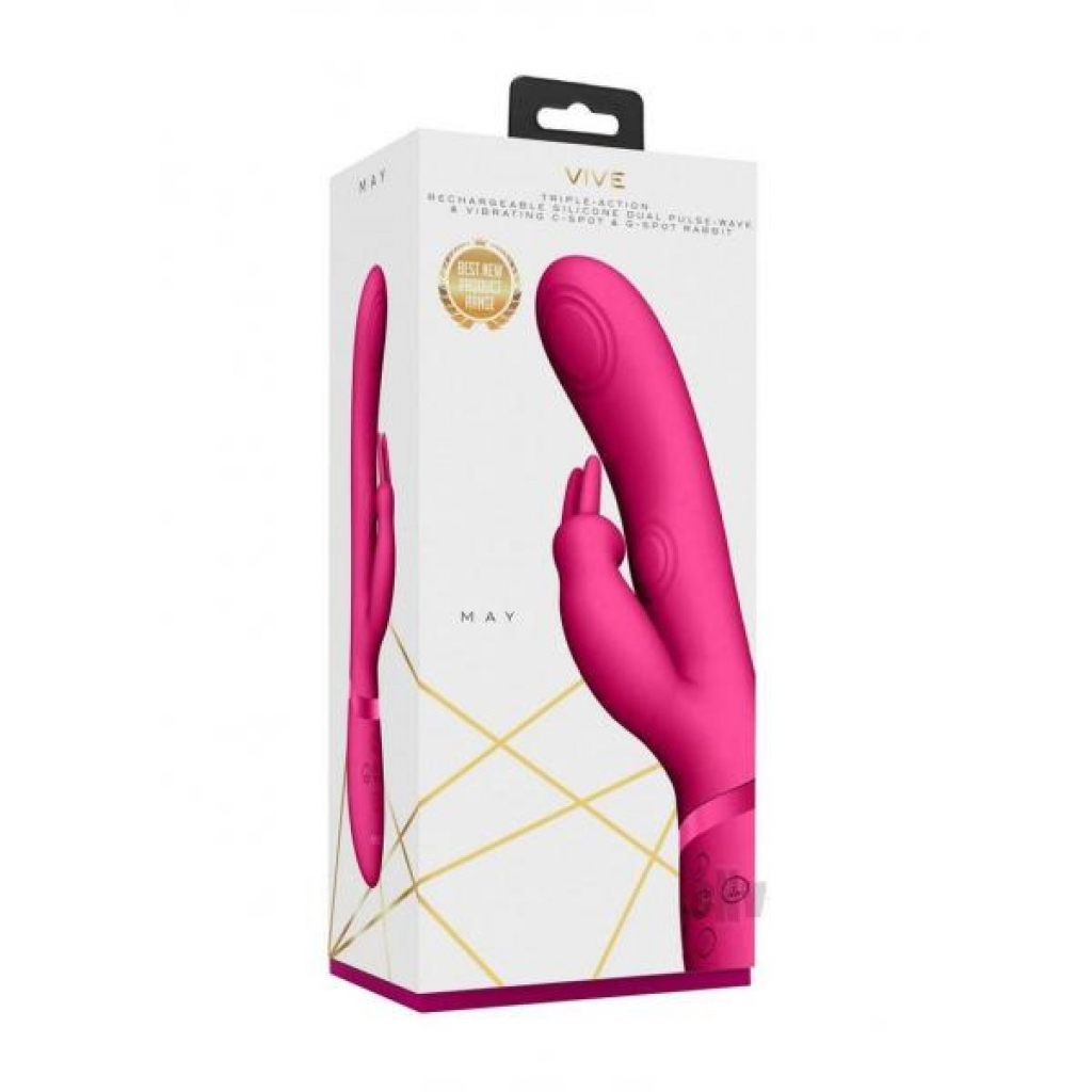 Vive May Dual Pulse Wave Rabbit Pink - Rabbit Vibrators