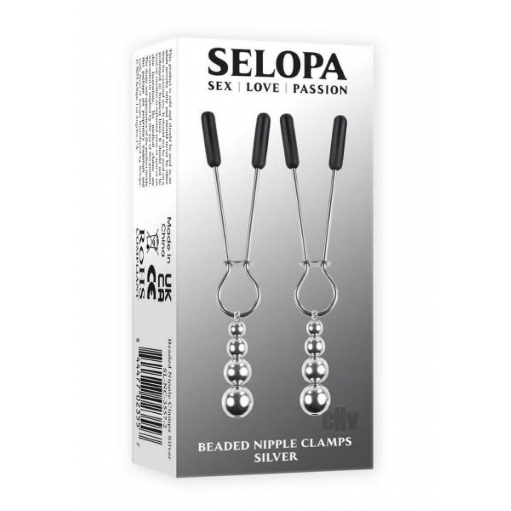 Selopa Beaded Nipple Clamps Slv - Nipple Clamps