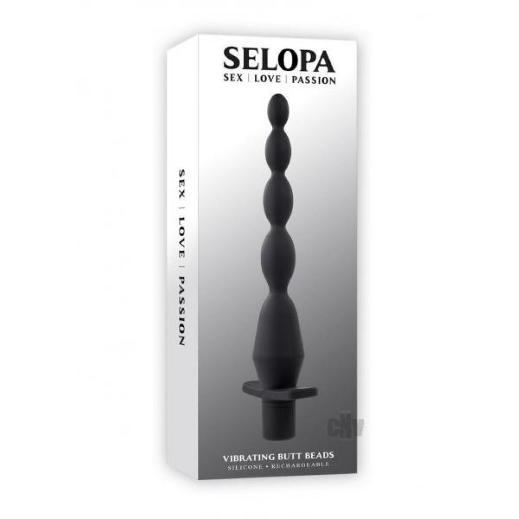 Selopa Vibrating Butt Beads Blk - Anal Beads