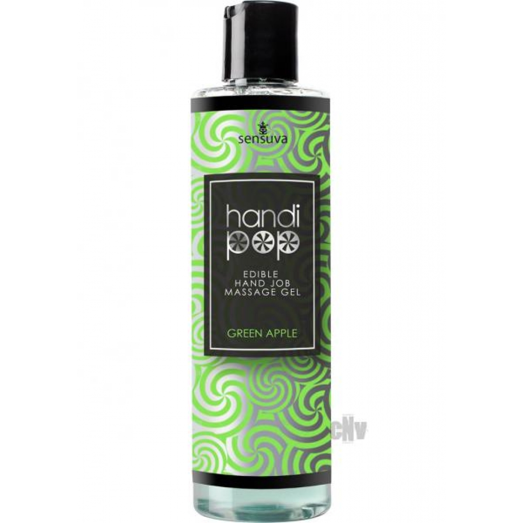 Handipop Massage Gel Green Apple 4.2oz - Lickable Body