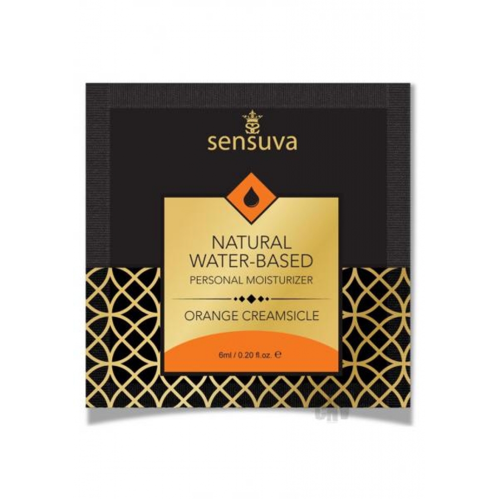 Natural Personal Orange Cream Foil - Water-Based Lubricant