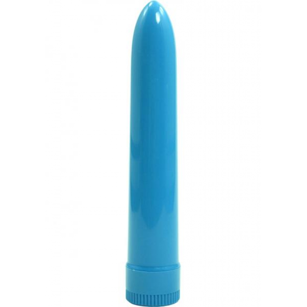 Lady's Mood 7 Inches Plastic Vibrator Blue - Traditional