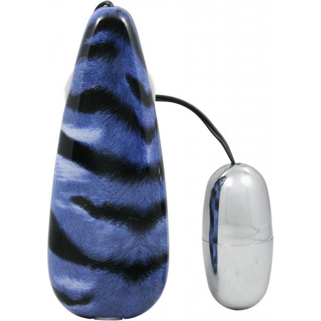 Primal Instinct Remote Control Bullet Tiger Print Blue - Bullet Vibrators