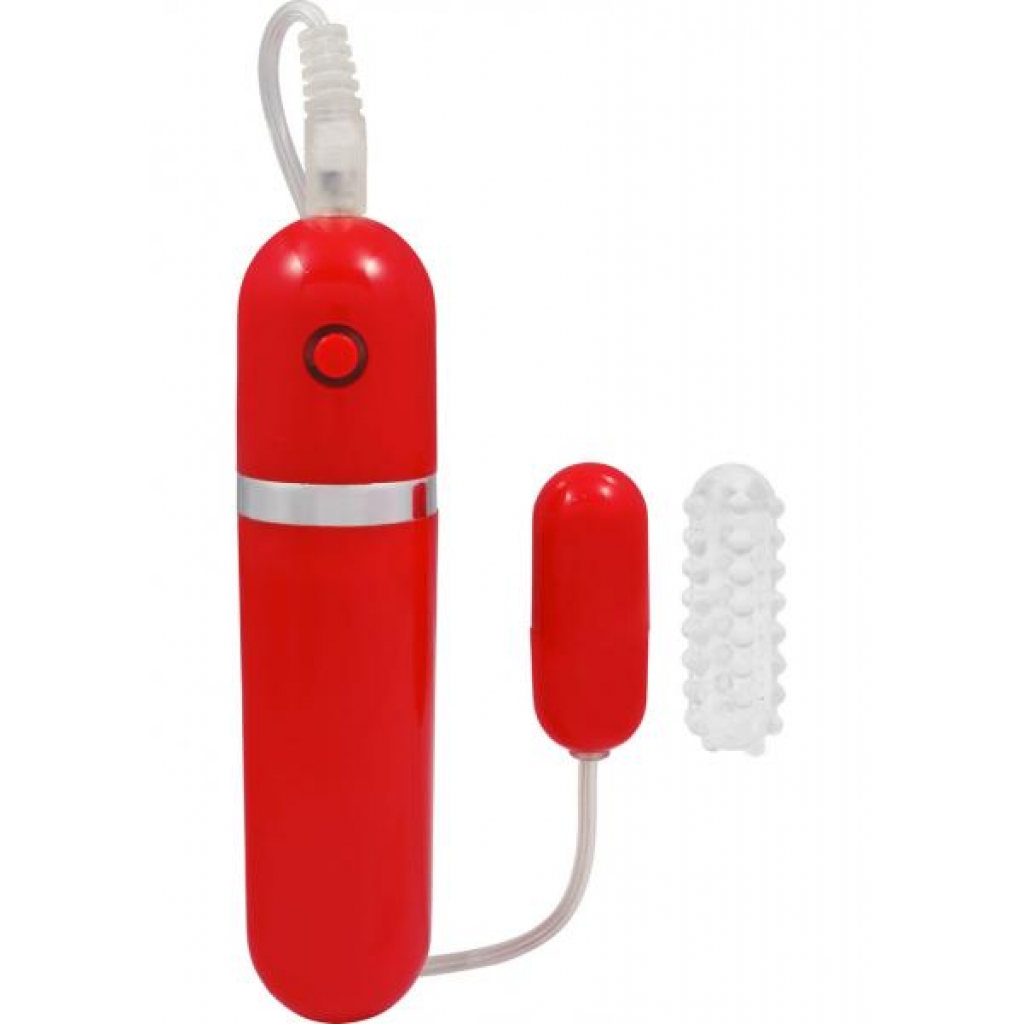 Ahhh 10 function Bullet Vibe - Red - Bullet Vibrators