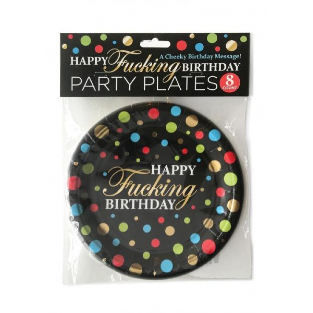 Happy Fn Birthday Plates 8pk - Serving Ware