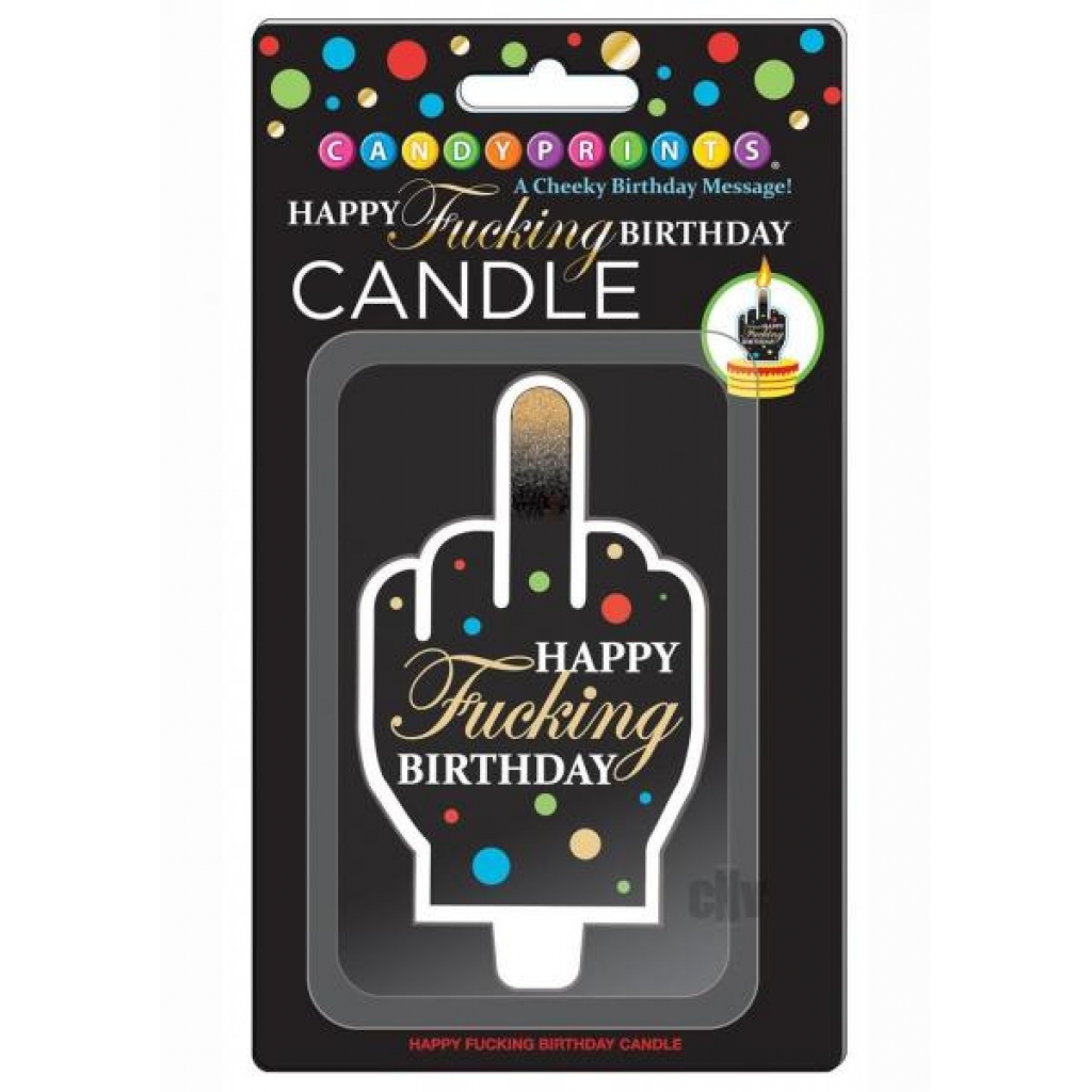 Happy Fn Birthday Fu Finger Candle - Serving Ware