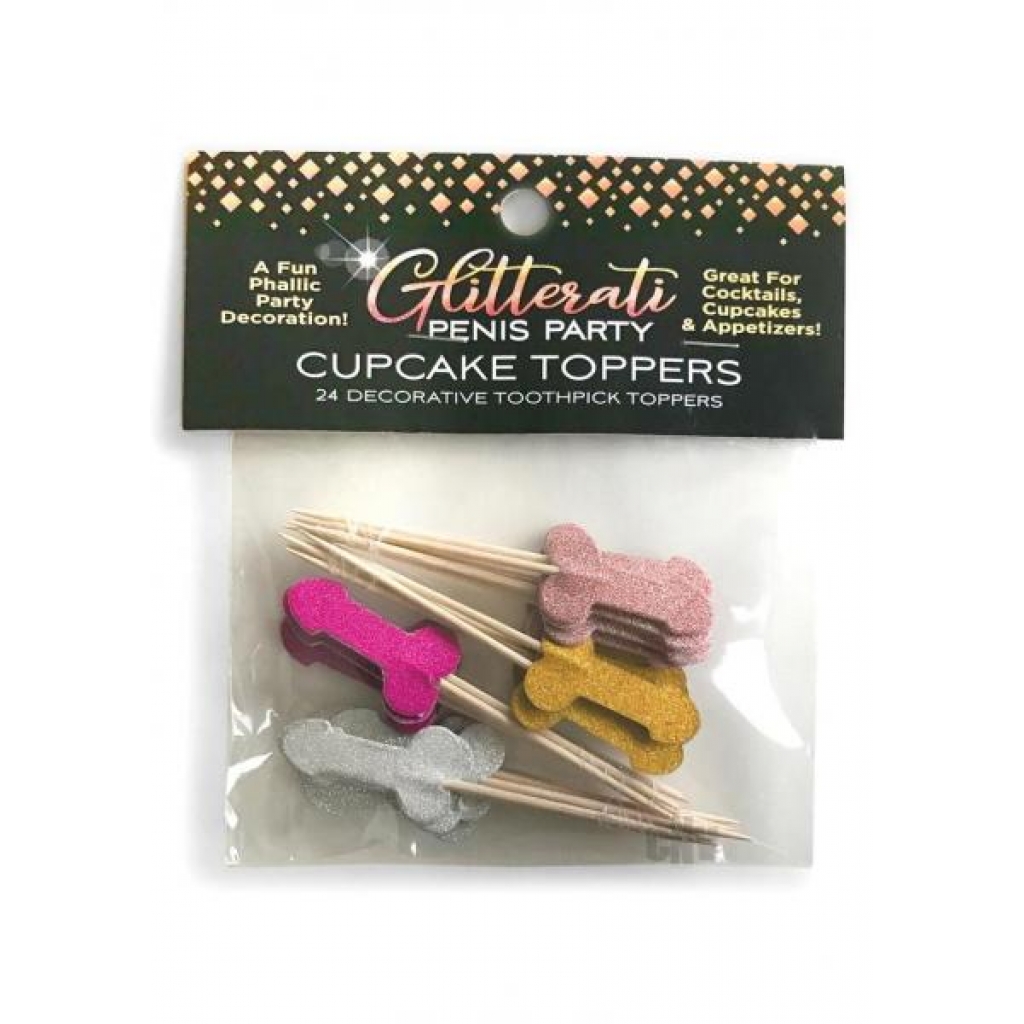 Glitterati Penis Party Picks 24pk - Serving Ware