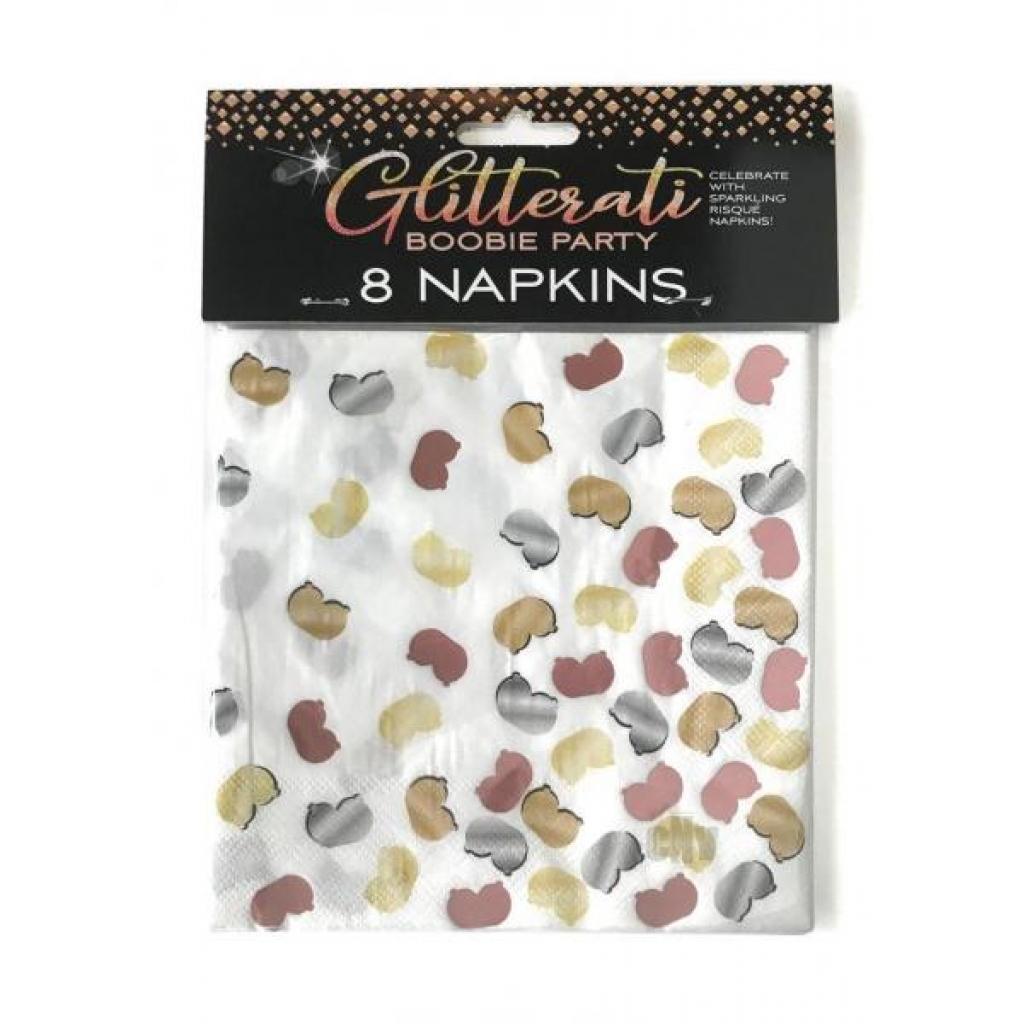 Glitterati Boobie Party Napkins 6pk - Serving Ware