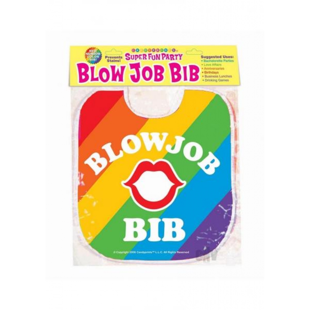 Blow Job Bib Rainbow - Hilarious Gag Gift