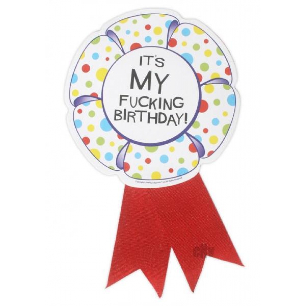 X-rated Bd Ribbon - Fun Birthday Medallion