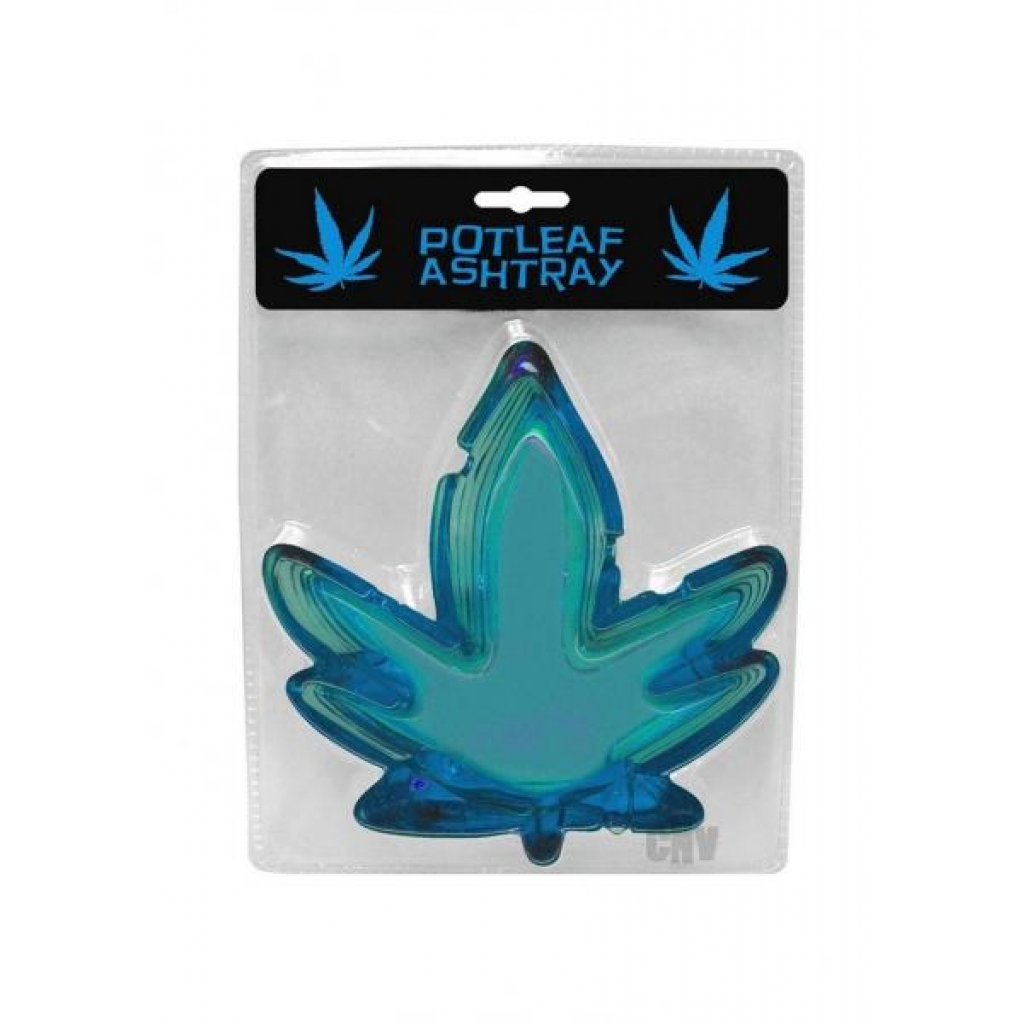 Blue Pot Leaf Ashtray