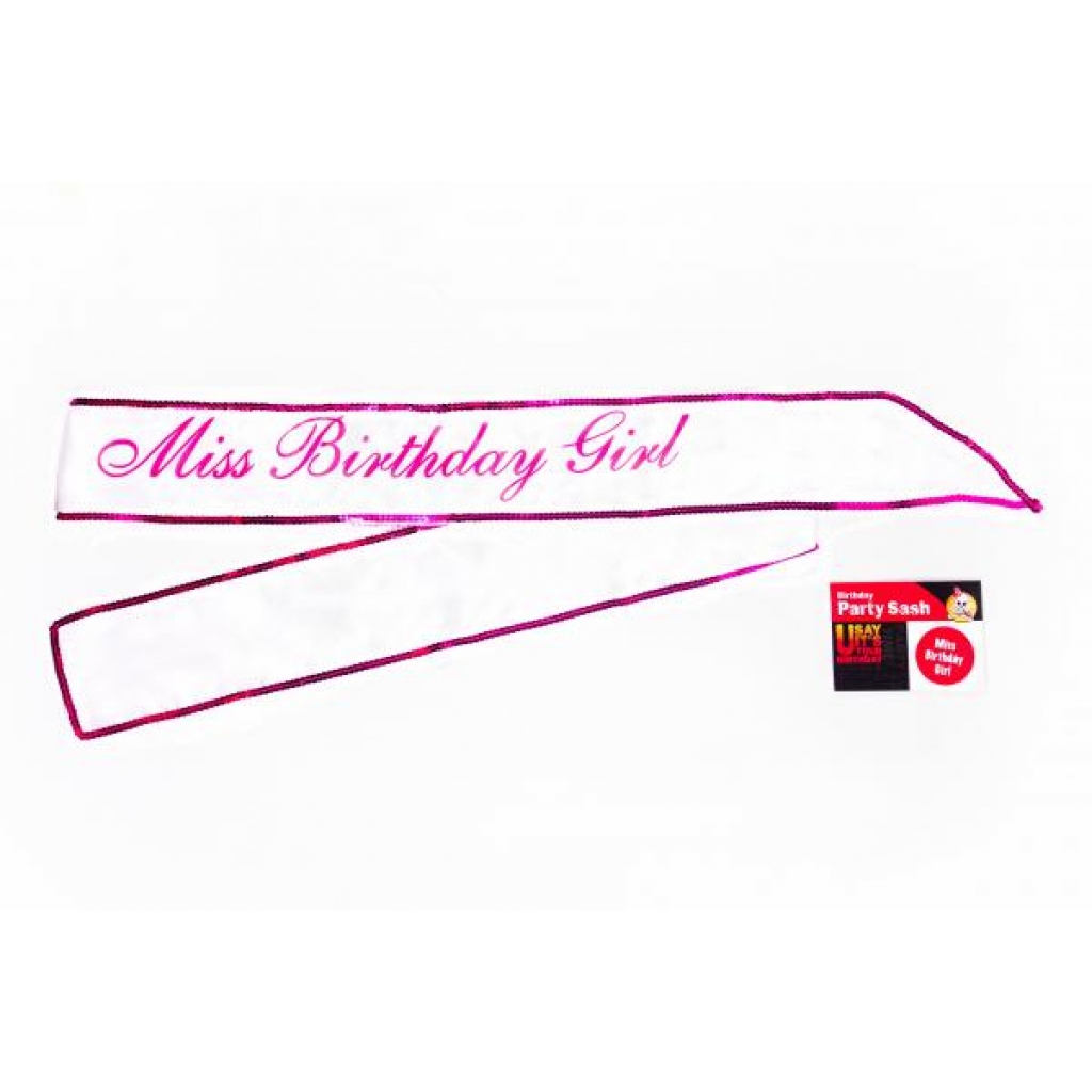 Miss Birthday Girl Sash – Adjustable